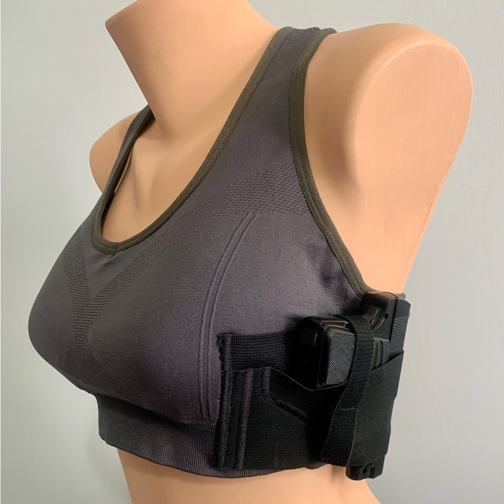 Concealed Carry Gray Gun Holster Sports Bra ALL SIZES